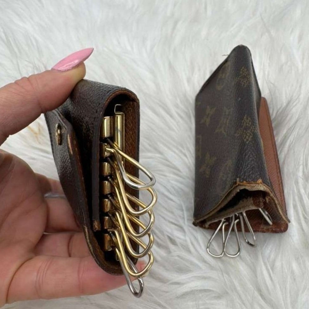 Authentic Louis Vuitton Monogram Wallet &‎ 6 Key Holder Bundle Vintage - Picture 8 of 16